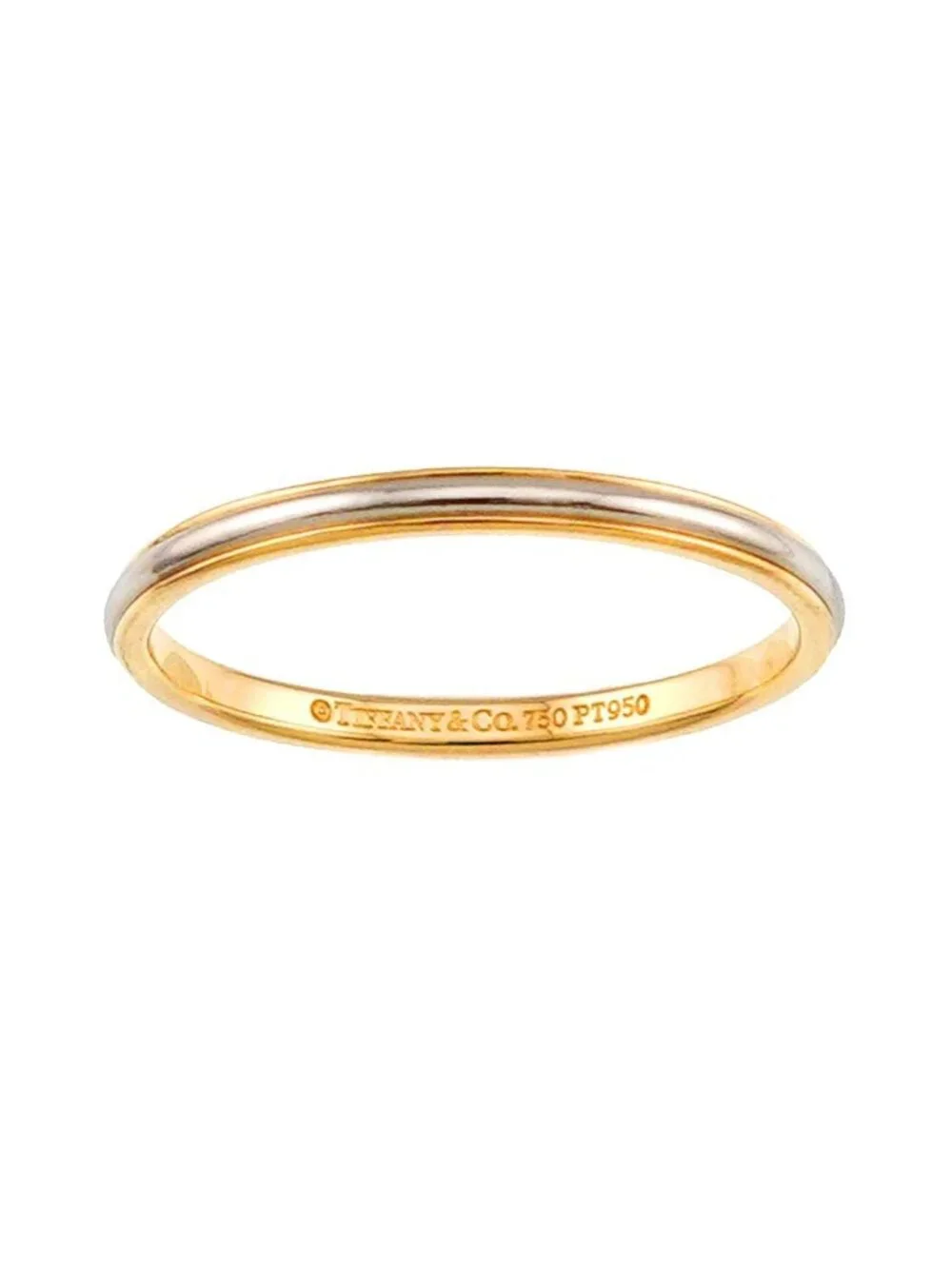 Tiffany & Co Ring Platinum Pt 18k YG Yellow Gold